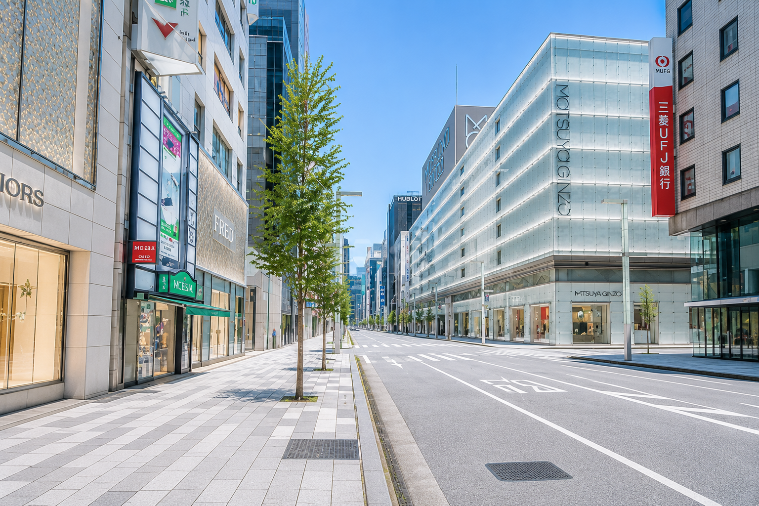 本社（東京・銀座）周辺の街並み