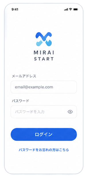ログイン画面の制作イメージ